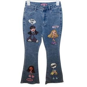 DOLLS KILL X BRATZ What’s the Scoop Flare Denim Jeans Size XS 0-2